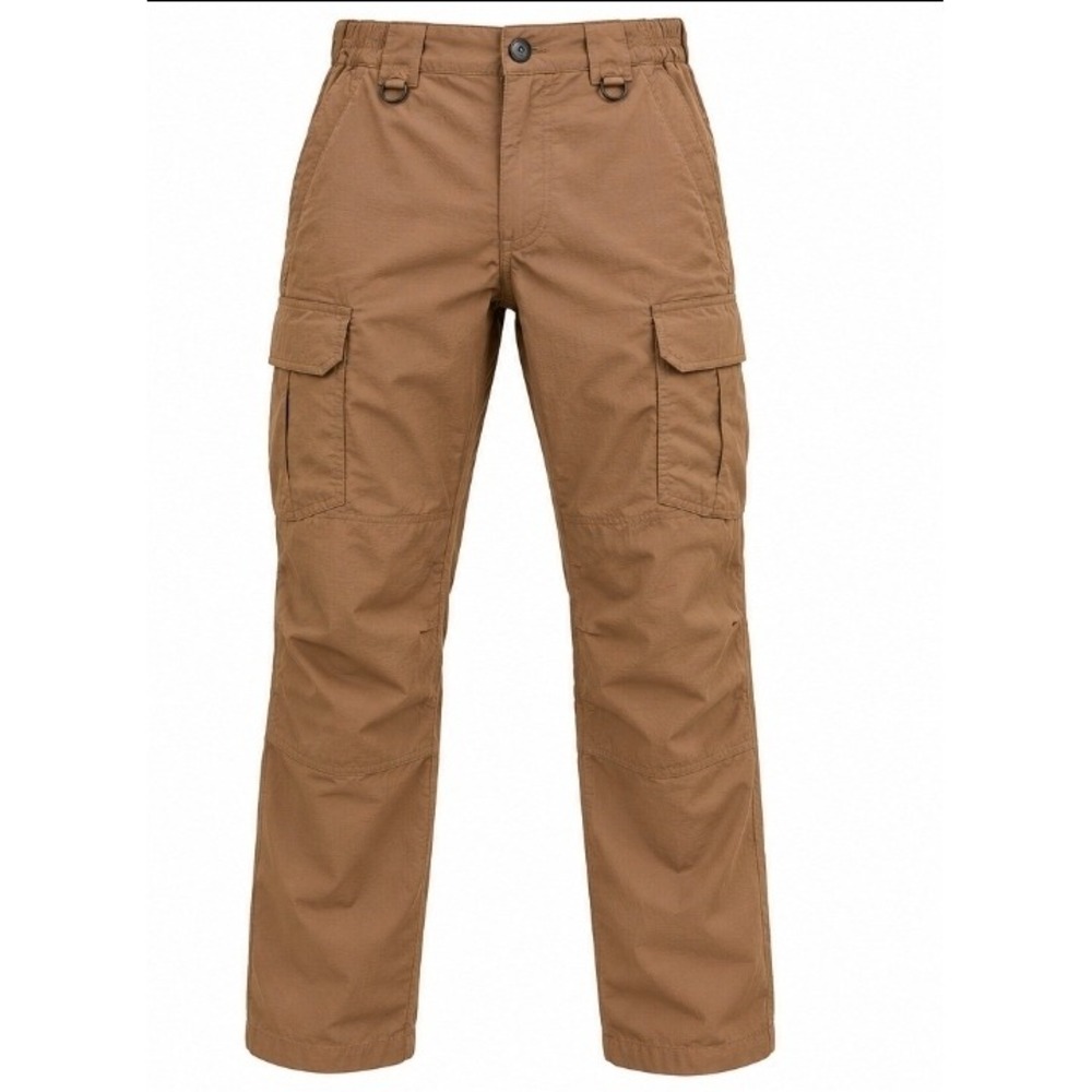 CQR Mens Tactical Cargo Pants Coyote Brown Ripstop Work Trousers 34W x 32L NWT